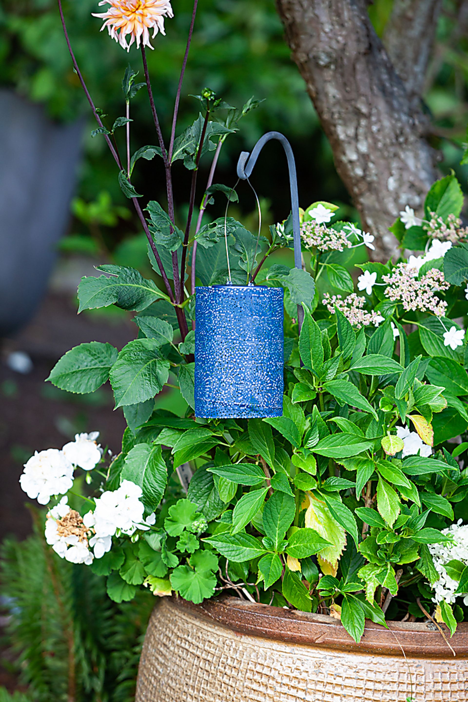 Bento Shade Outdoor Blue Solar Lantern - Image 6