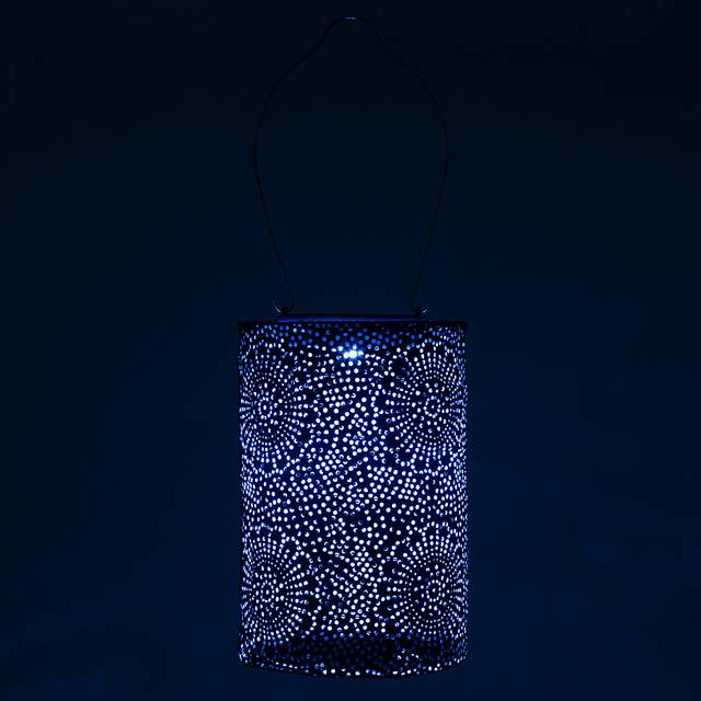 Bento Shade Outdoor Blue Solar Lantern - Thumbnail - Image 7