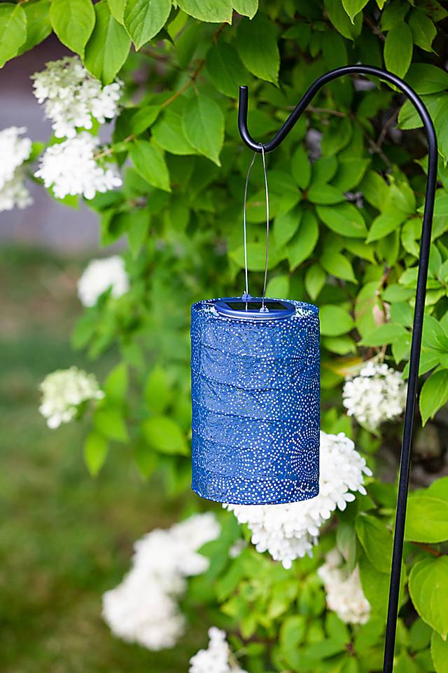 Bento Shade Outdoor Blue Solar Lantern - Thumbnail - Image 8