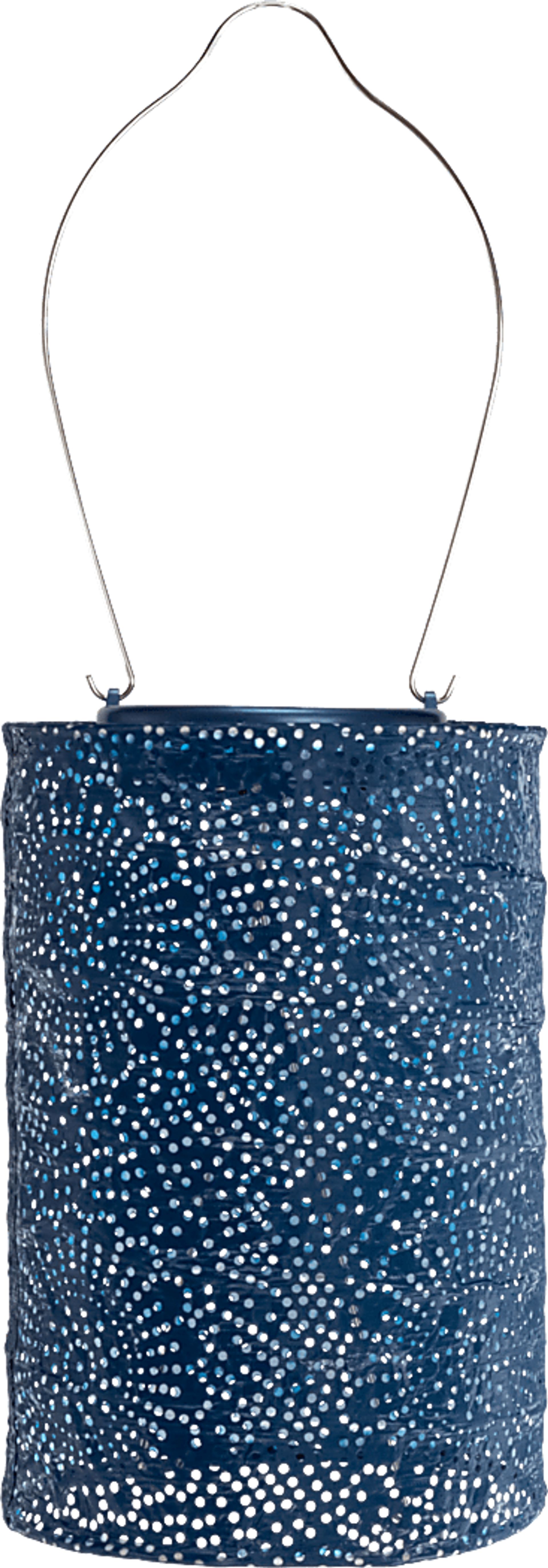 Bento Shade Outdoor Blue Solar Lantern - Image 1