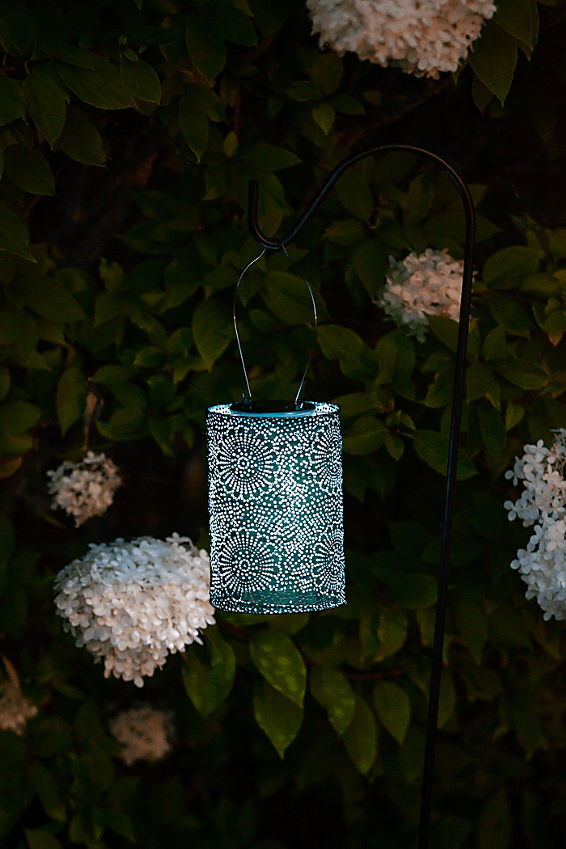 Bento Shade Outdoor Emerald Solar Lantern - Image 12
