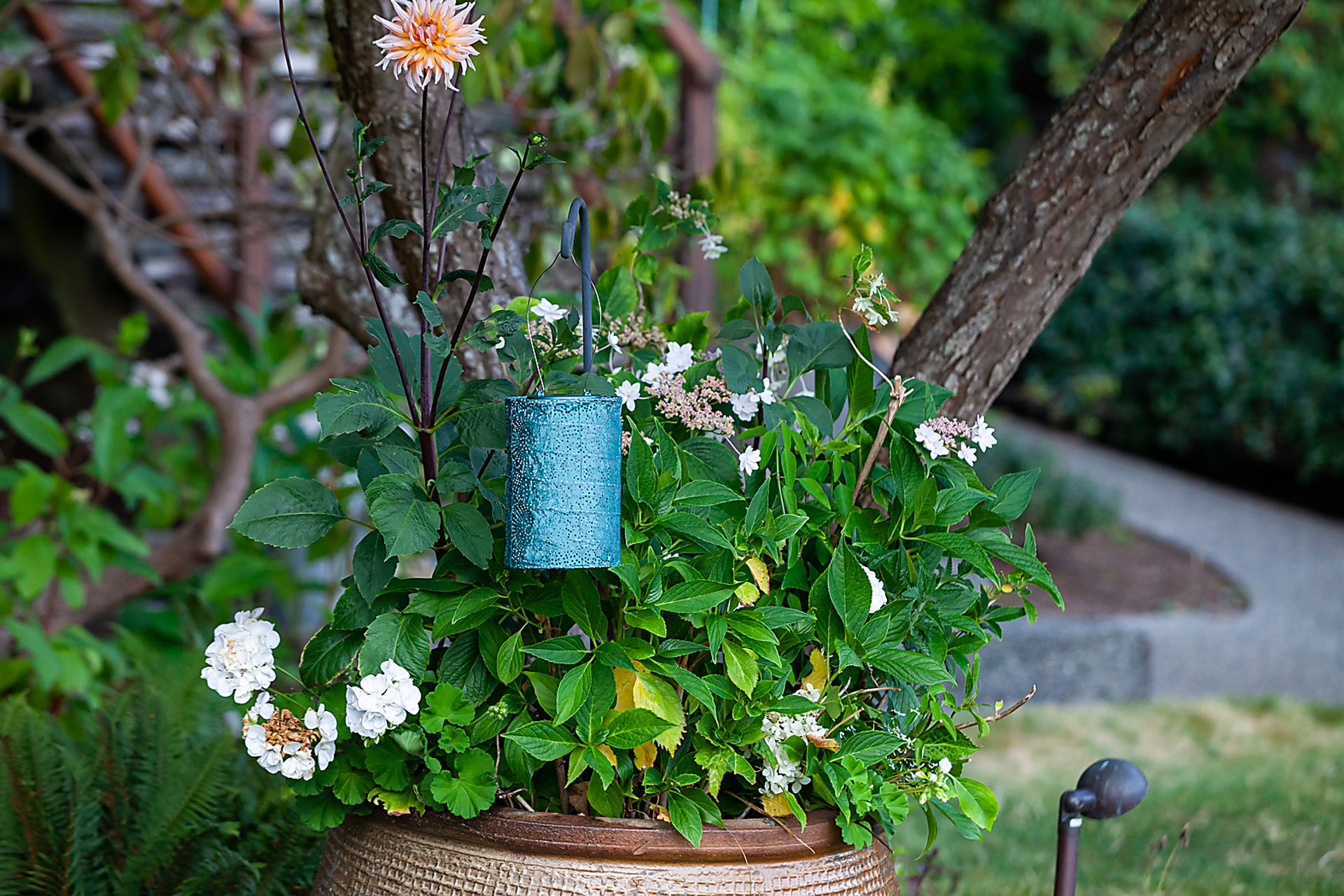 Bento Shade Outdoor Emerald Solar Lantern - Image 6