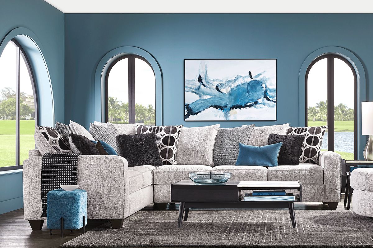 Benton Place Gray 2 Pc Sectional