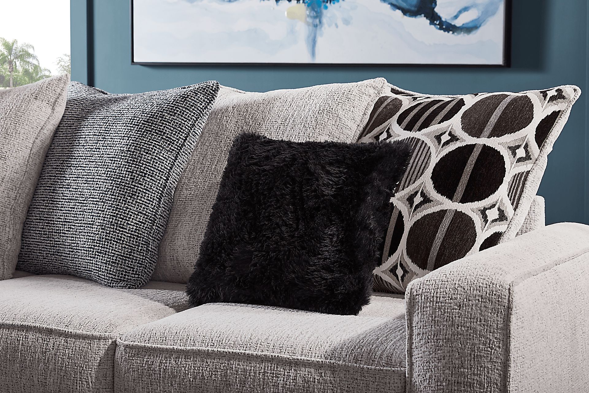 Benton Place Gray 5 Pc Sectional Living Room - Image 4