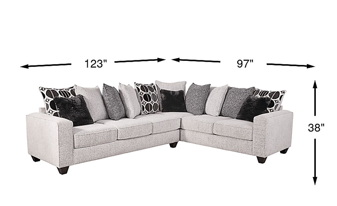 Benton Place 2 Pc Right Arm Chaise Sectional
