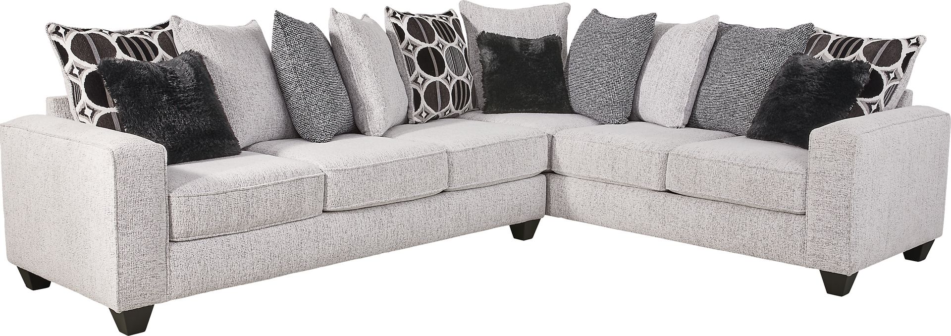 Benton Place Gray 5 Pc Sectional Living Room - Image 2