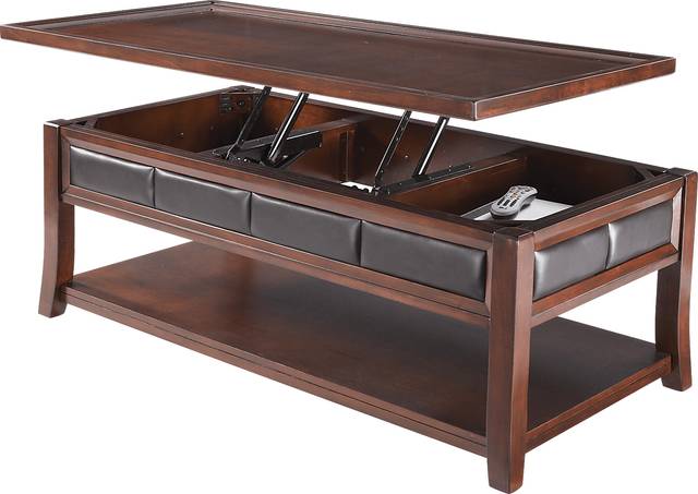 Benton Square Merlot Lift-Top Cocktail Table - Thumbnail - Image 2