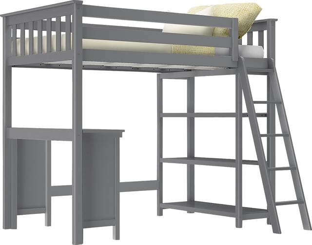 Kids Bentonbrook Gray Twin High Loft Bed - Thumbnail - Image 3