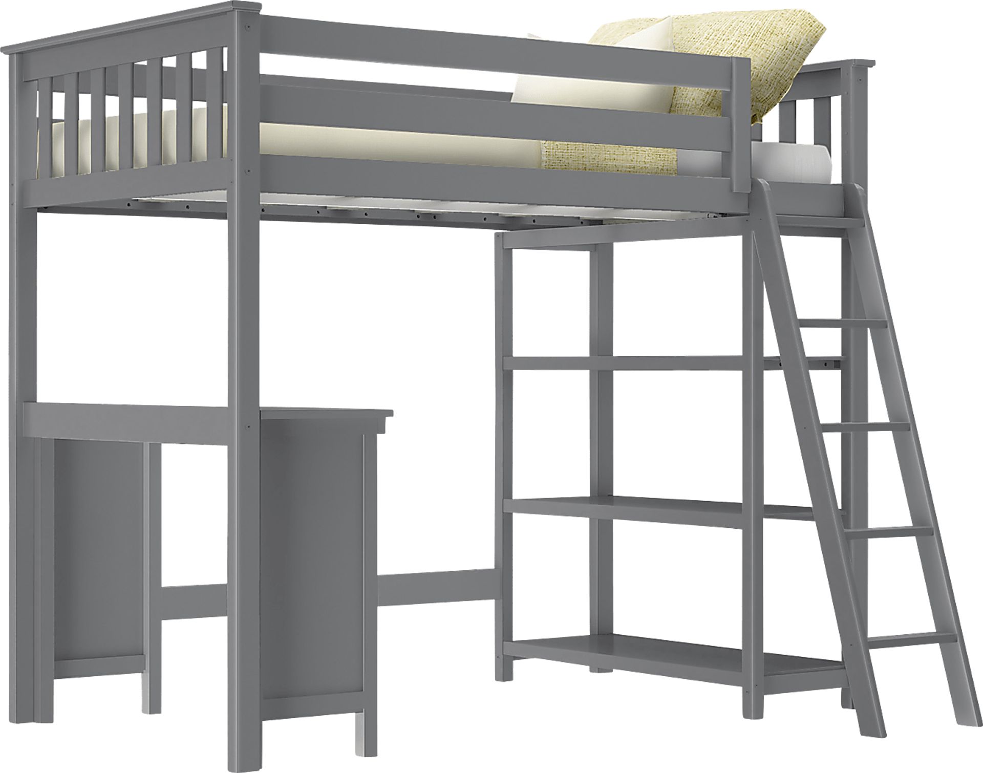 Kids Bentonbrook Gray Twin High Loft Bed - Image 3