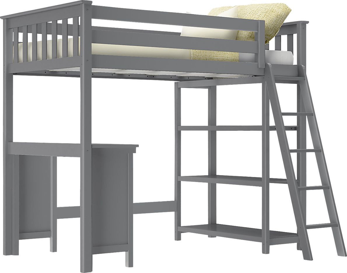 Kids Bentonbrook Gray Twin High Loft Bed