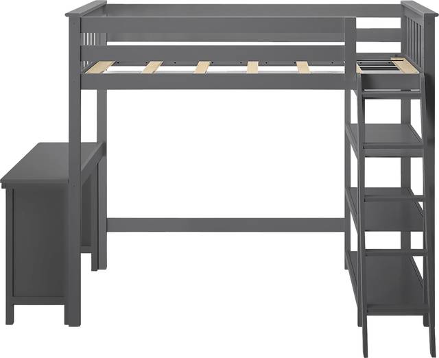 Kids Bentonbrook Gray Twin High Loft Bed - Thumbnail - Image 4