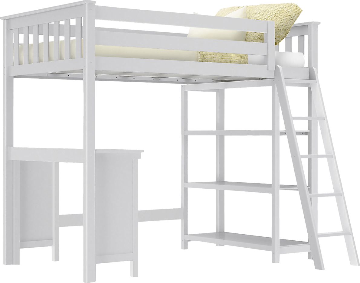 Kids Bentonbrook White Twin High Loft Bed