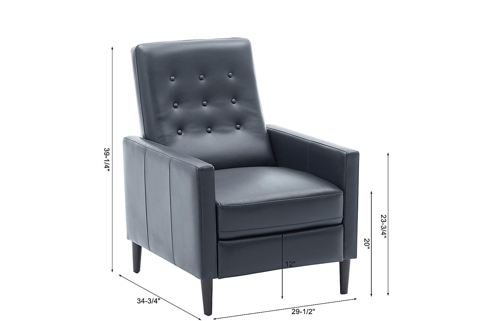 Bentree Blue Push Back Recliner - Image 10