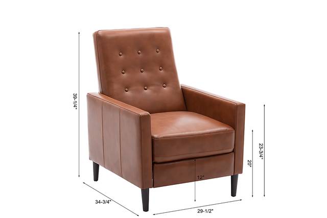 Bentree Brown Push Back Recliner - Thumbnail - Image 11