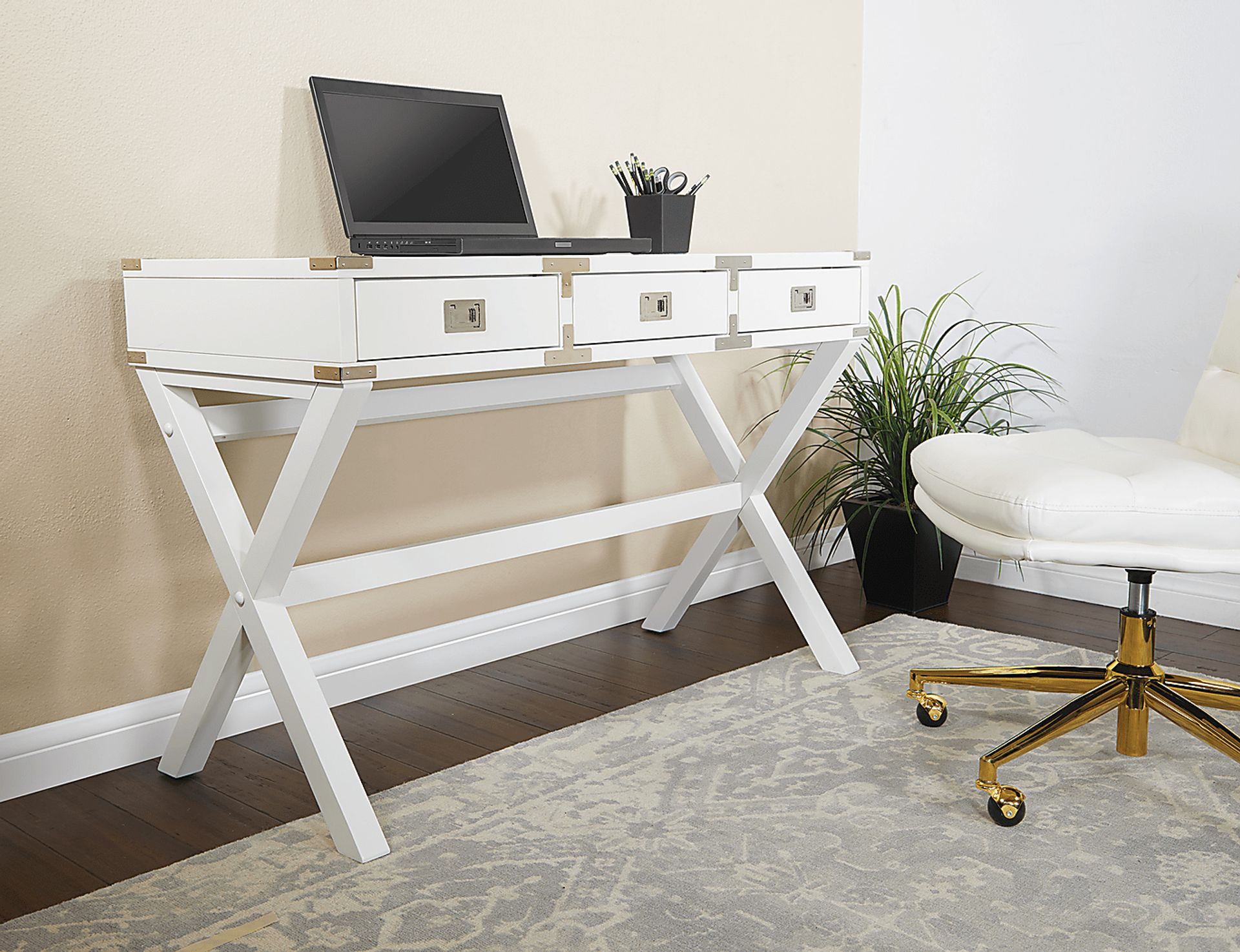 Benttom White Desk - Image 2