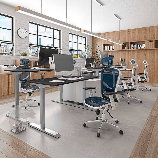 Benwin Black Adjustable Desk - Thumbnail - Image 11