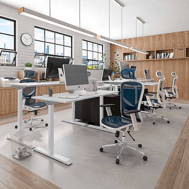 Benwin White Adjustable Desk - Thumbnail - Image 11