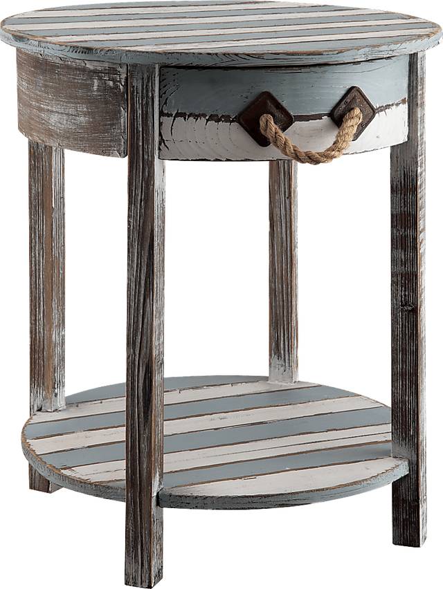 Benzien Blue Accent Table - Thumbnail - Image 1