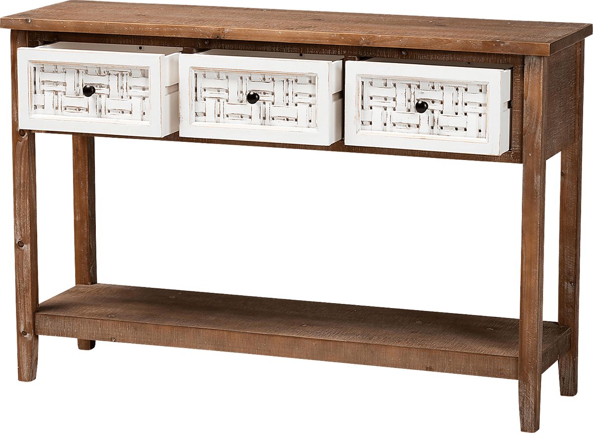 Berclair Brown Dark Wood Console Table | Rooms to Go