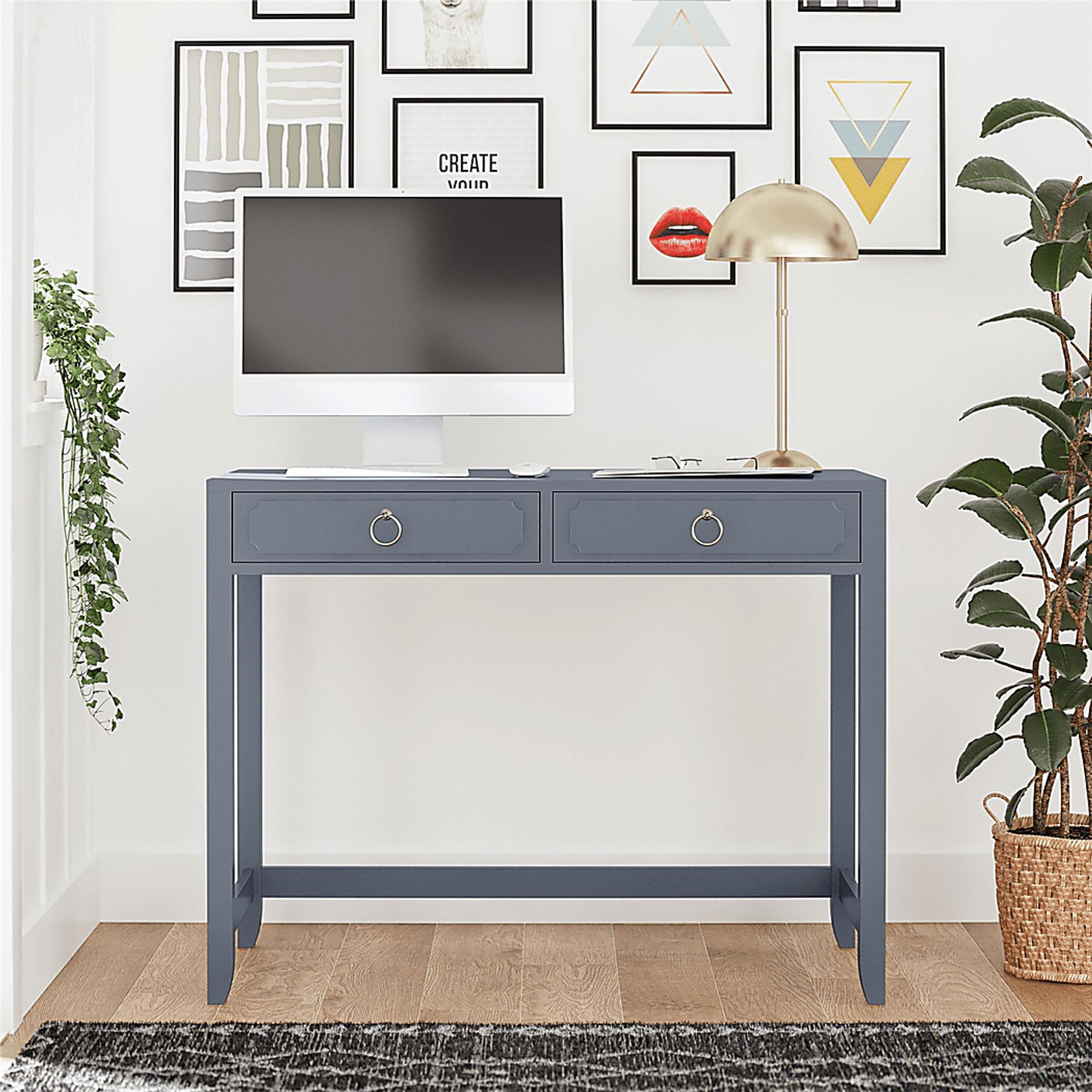 Berenger Blue Desk - Image 4