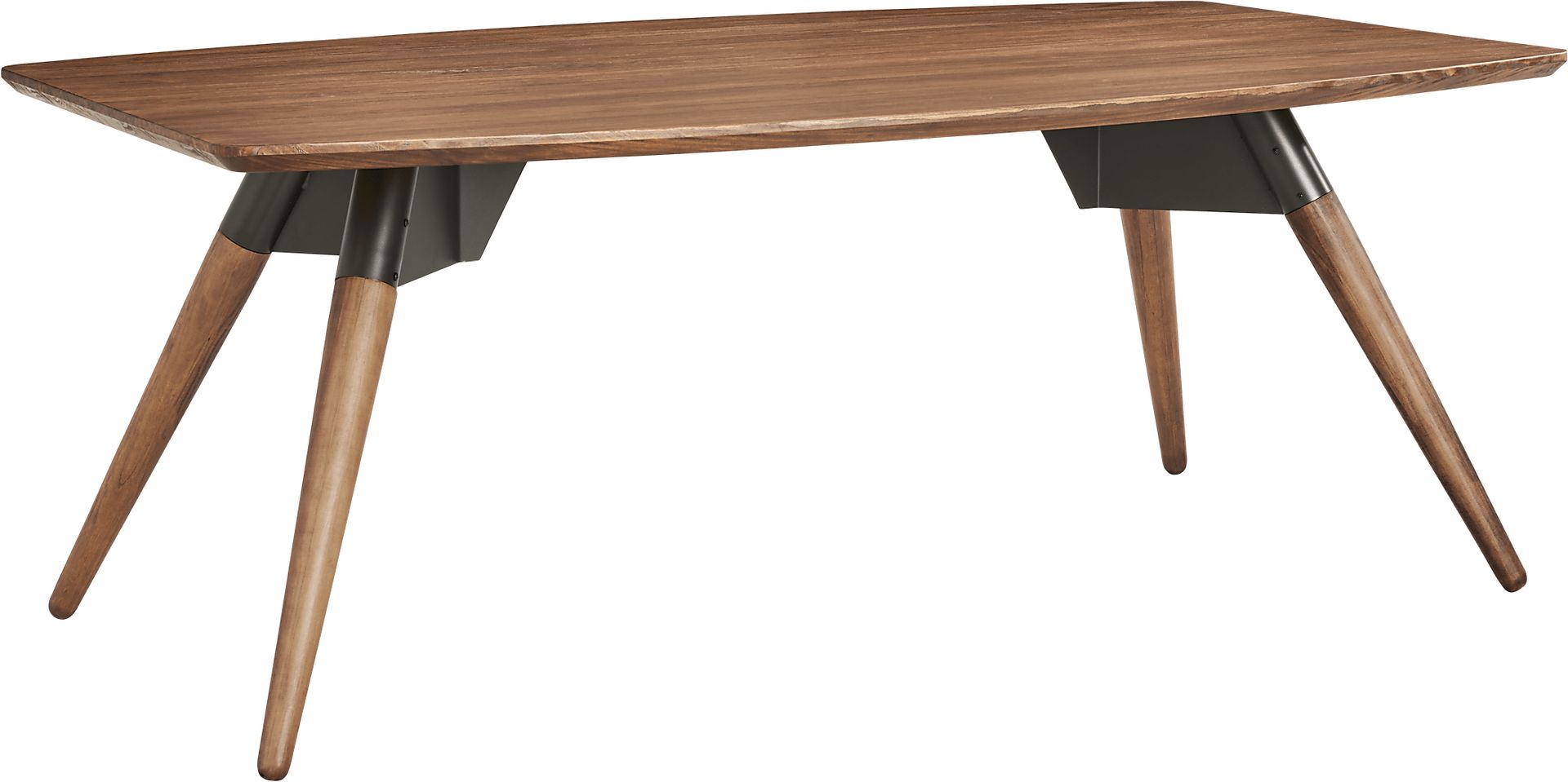 Bergen Boulevard Walnut 5 Pc Dining Room with Gray Chairs - Image 2