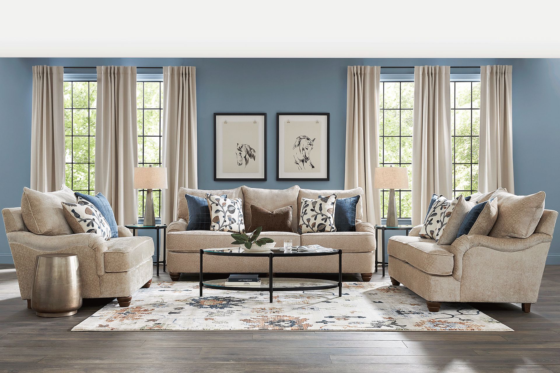 Berkeley Heights Beige Loveseat - Image 2