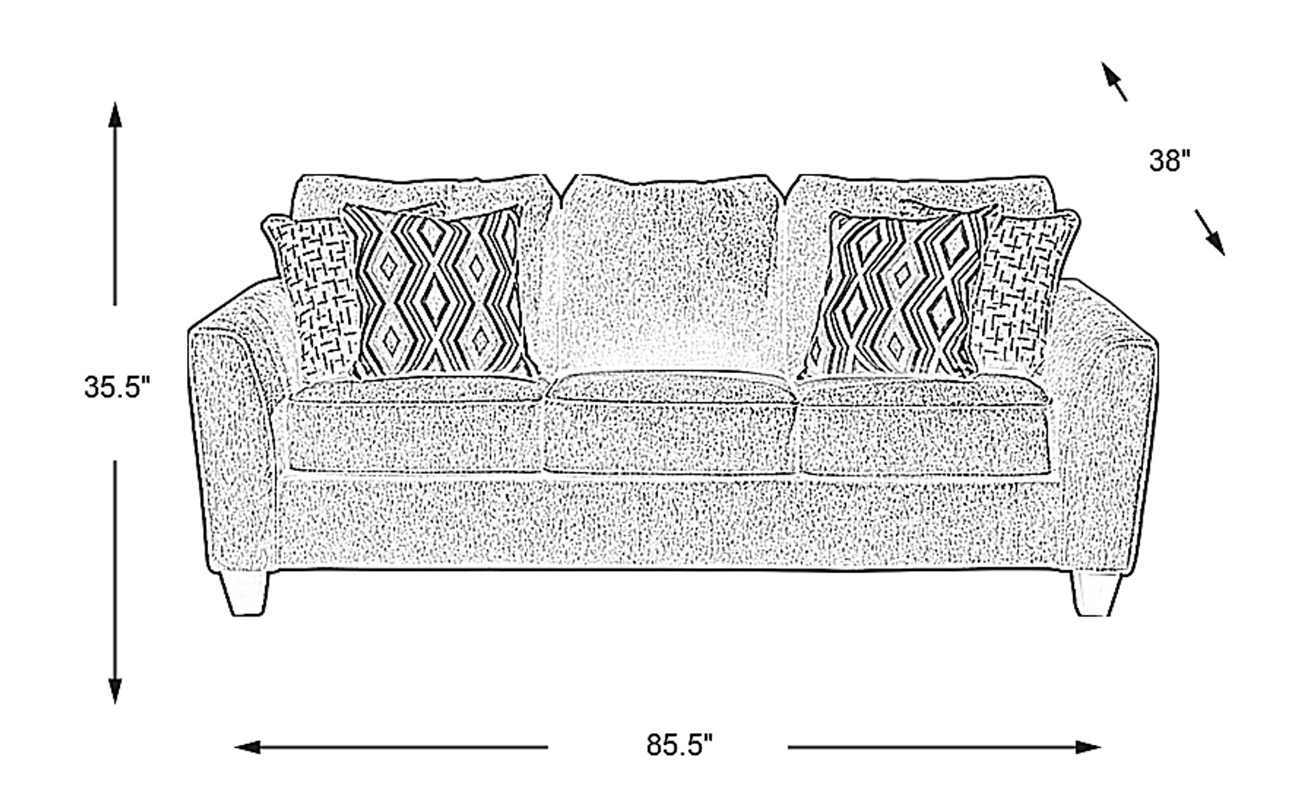 Dimension Image. Please refer to the Dimension Tab on this page for dimension details.
