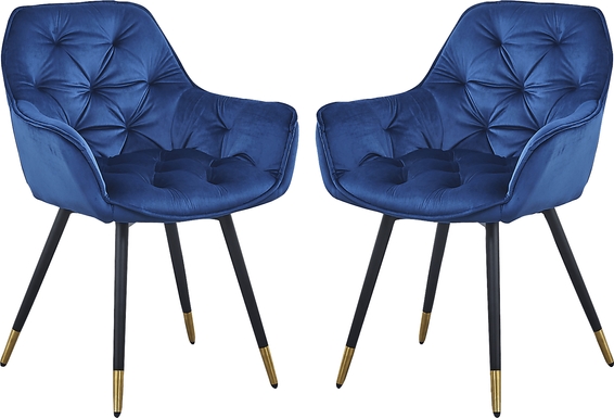 Berkhansted Blue Arm Chair, Set of 2