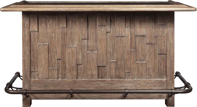 Berkman Brown Bar With 4 Barstools - Thumbnail - Image 5