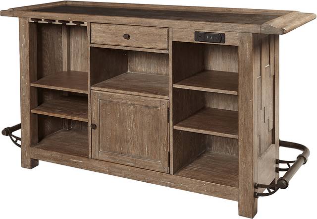 Berkman Brown Bar With 4 Barstools - Thumbnail - Image 9
