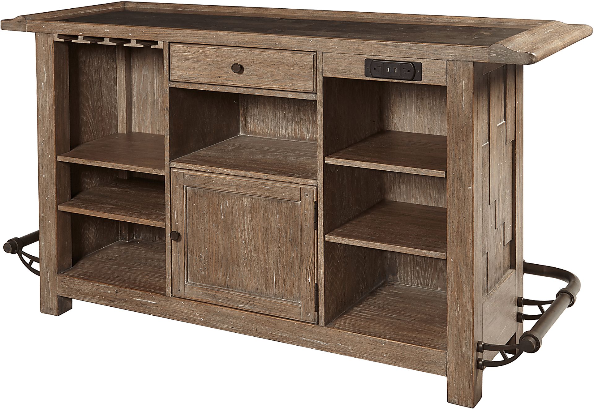 Berkman Brown Bar With 4 Barstools - Image 9