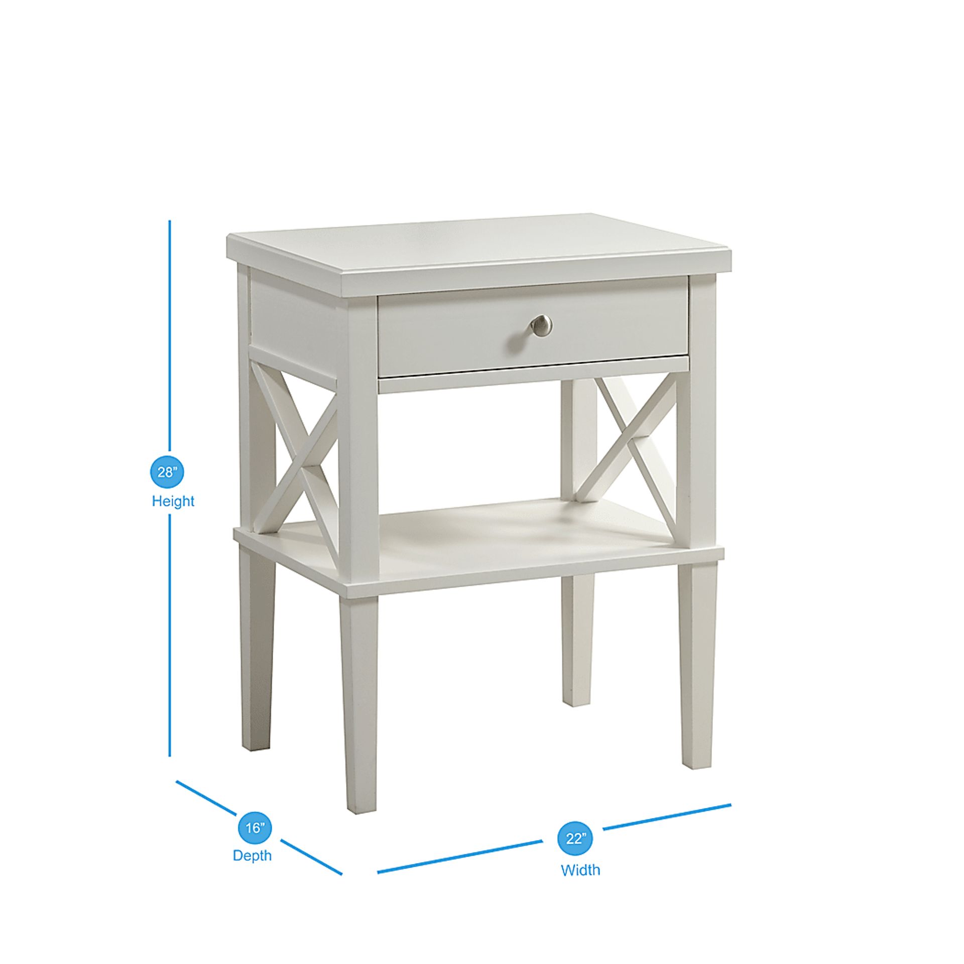 Berknor White End Table - Image 6