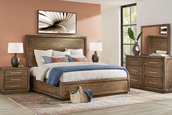 Berkview Place Brown 7 Pc King Panel Bedroom