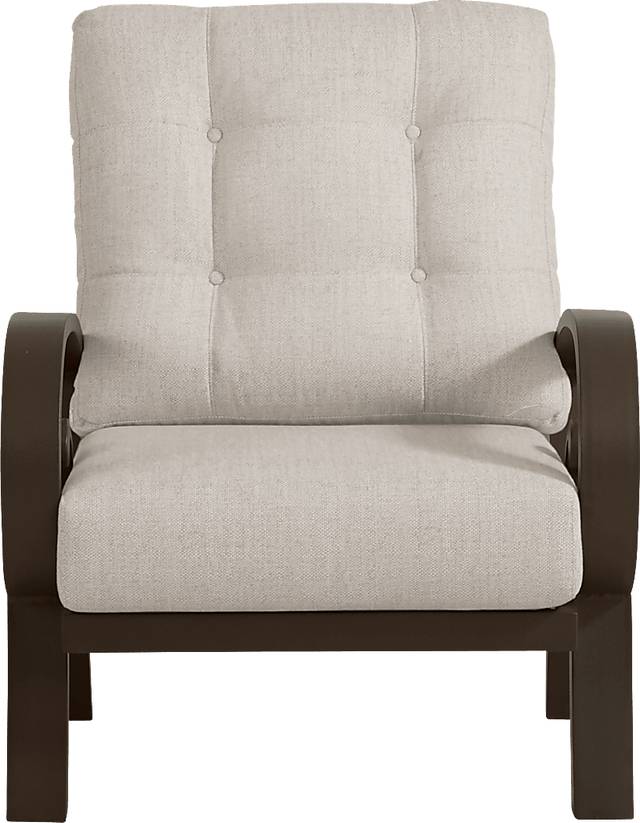 Bermuda Bay Aged Bronze Outdoor Club Chair with Rollo Linen Cushions - Thumbnail - Image 1