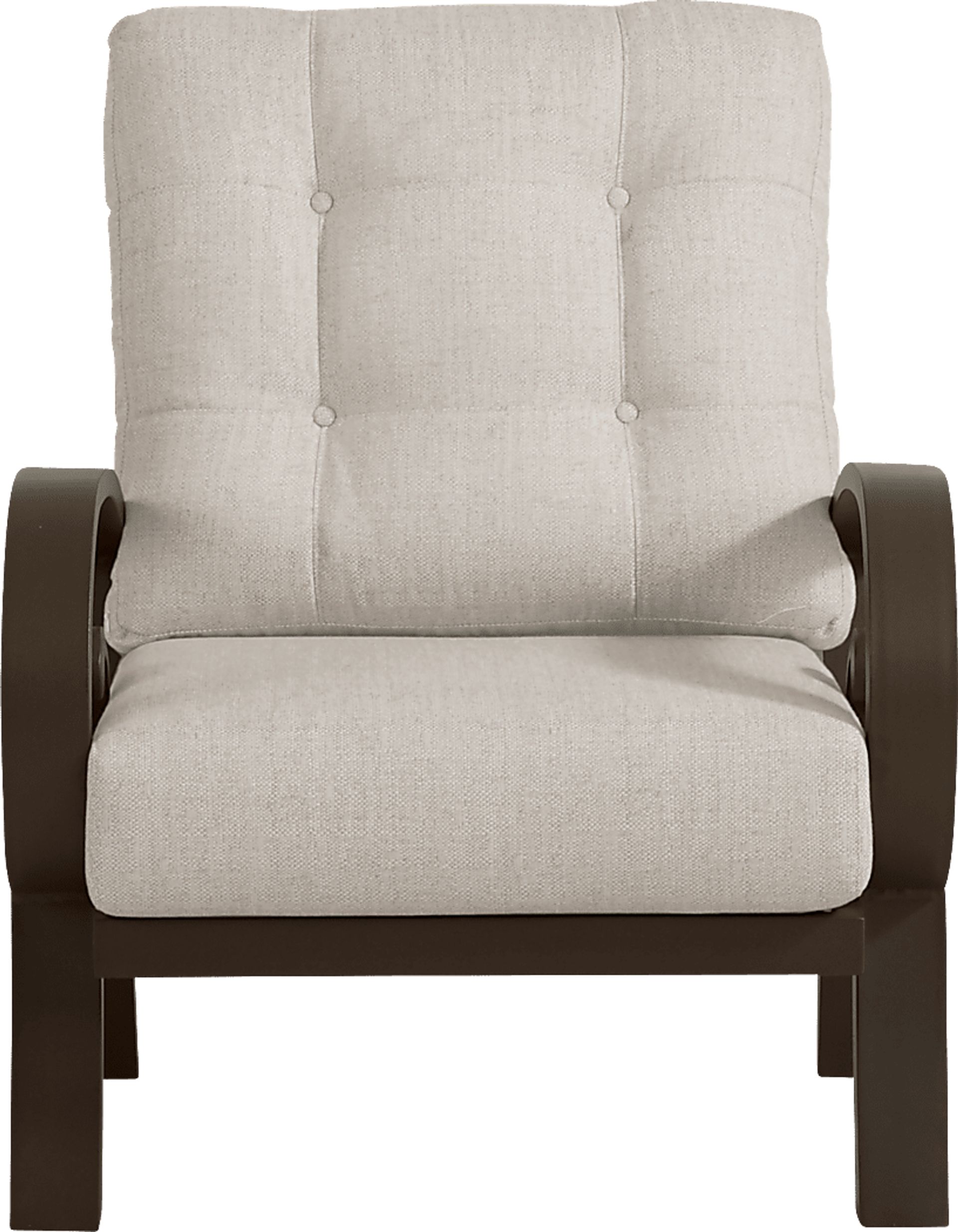 Bermuda Bay Aged Bronze Outdoor Club Chair with Rollo Linen Cushions - Image 1