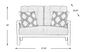 Bermuda Bay Aged Bronze Outdoor Loveseat with Rollo Mist Cushions