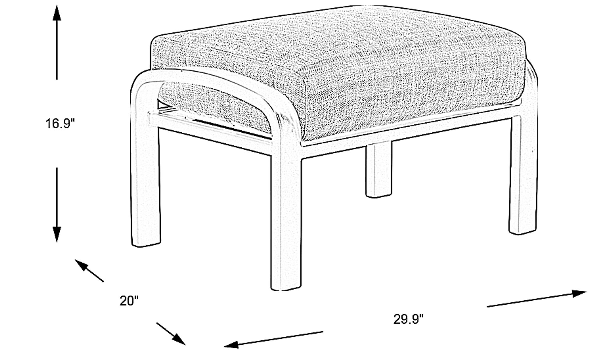Dimension Image. Please refer to the Dimension Tab on this page for dimension details.
