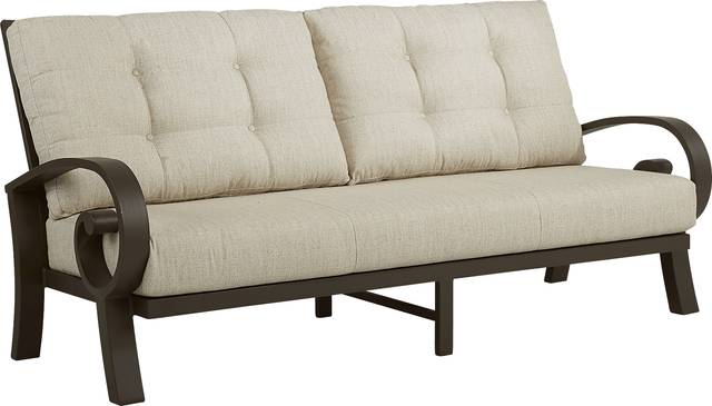 Bermuda Bay Aged Bronze Outdoor Sofa with Wren Cushions - Thumbnail - Image 2