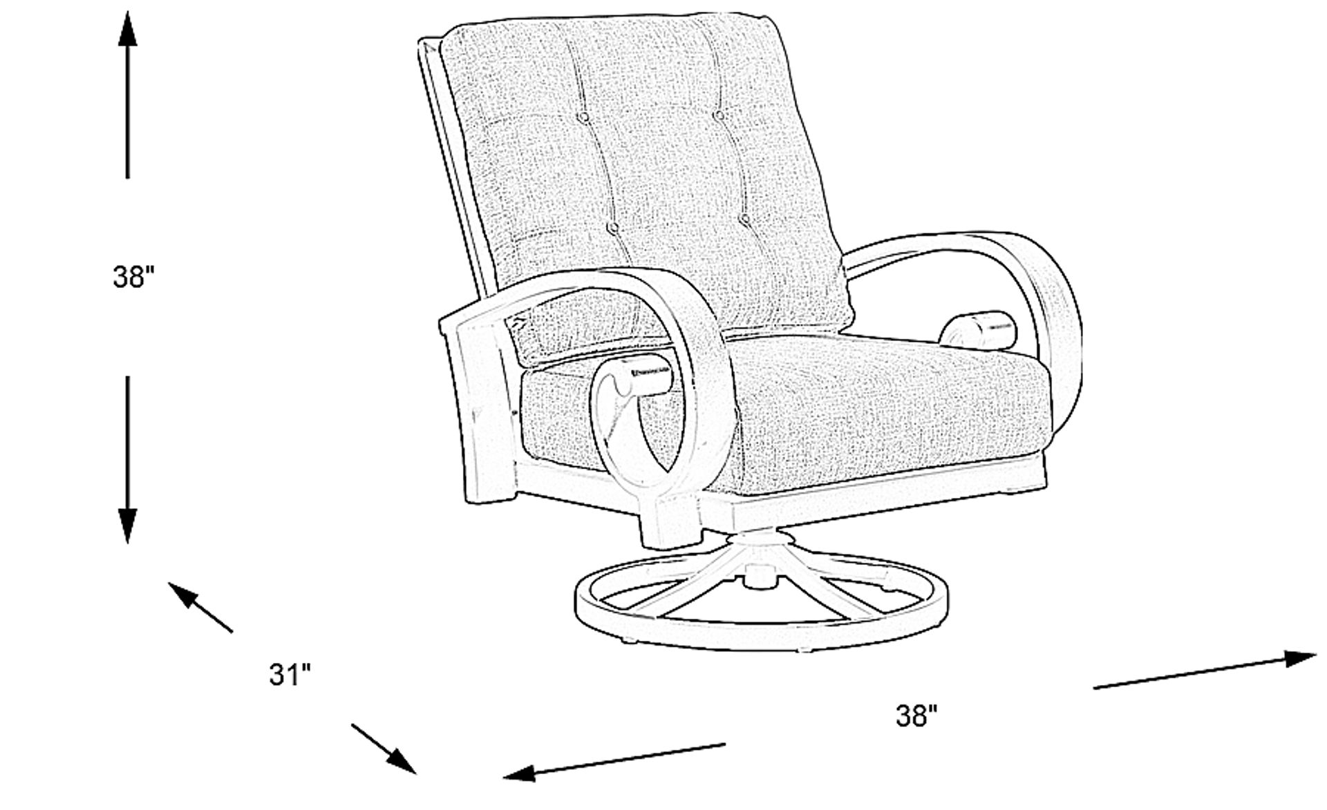 Dimension Image. Please refer to the Dimension Tab on this page for dimension details.