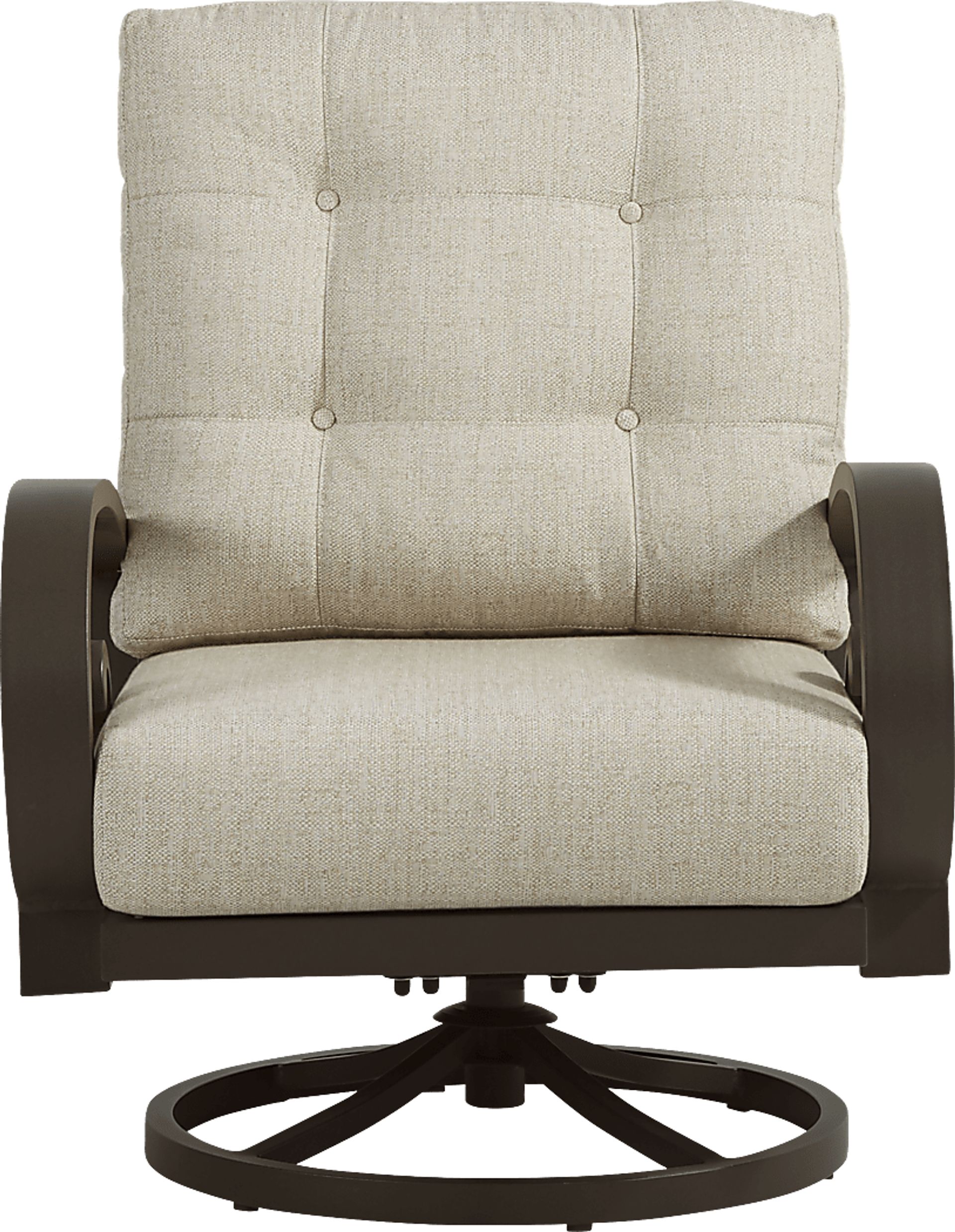 Bermuda Bay Aged Bronze Outdoor Swivel Club Chair with Wren Cushions - Image 3