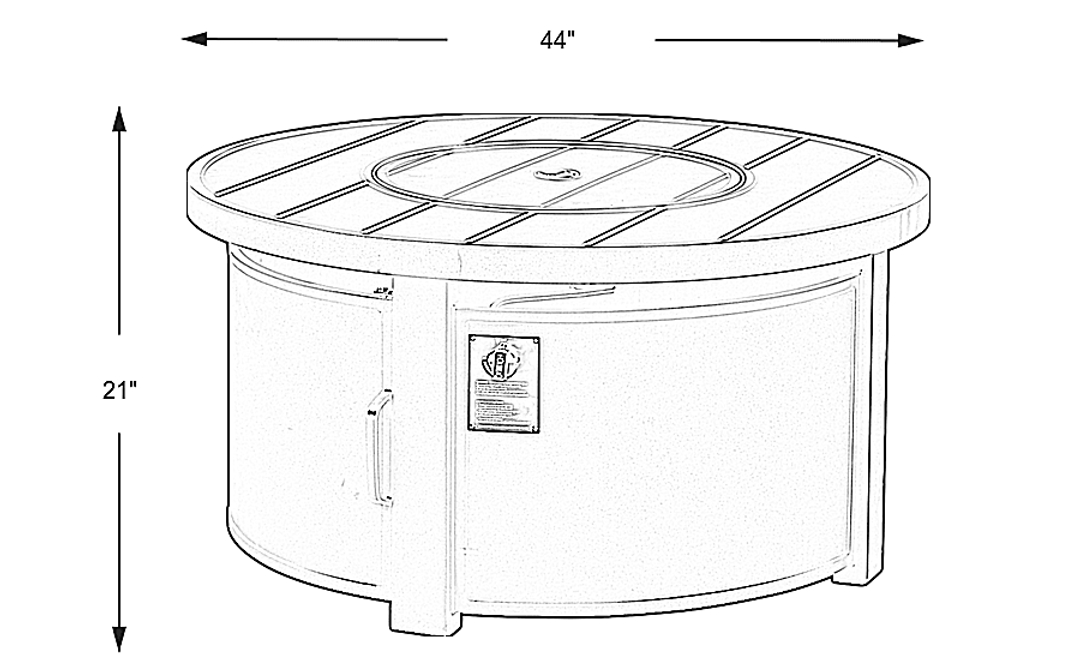 Lake Breeze Aged Bronze 44 in. Round Outdoor Fire Pit