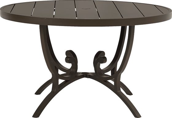 Lake Breeze Aged Bronze 48 in. Round Outdoor Dining Table
