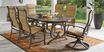Bermuda Breeze Aged Bronze 5 Pc Outdoor 78 in. Oval Dining Set with Sling Chairs