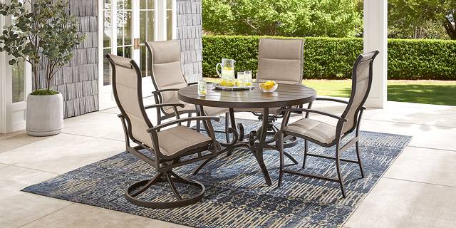 Lake Breeze Aged Bronze Outdoor Sling Dining Chair - Thumbnail - Image 2