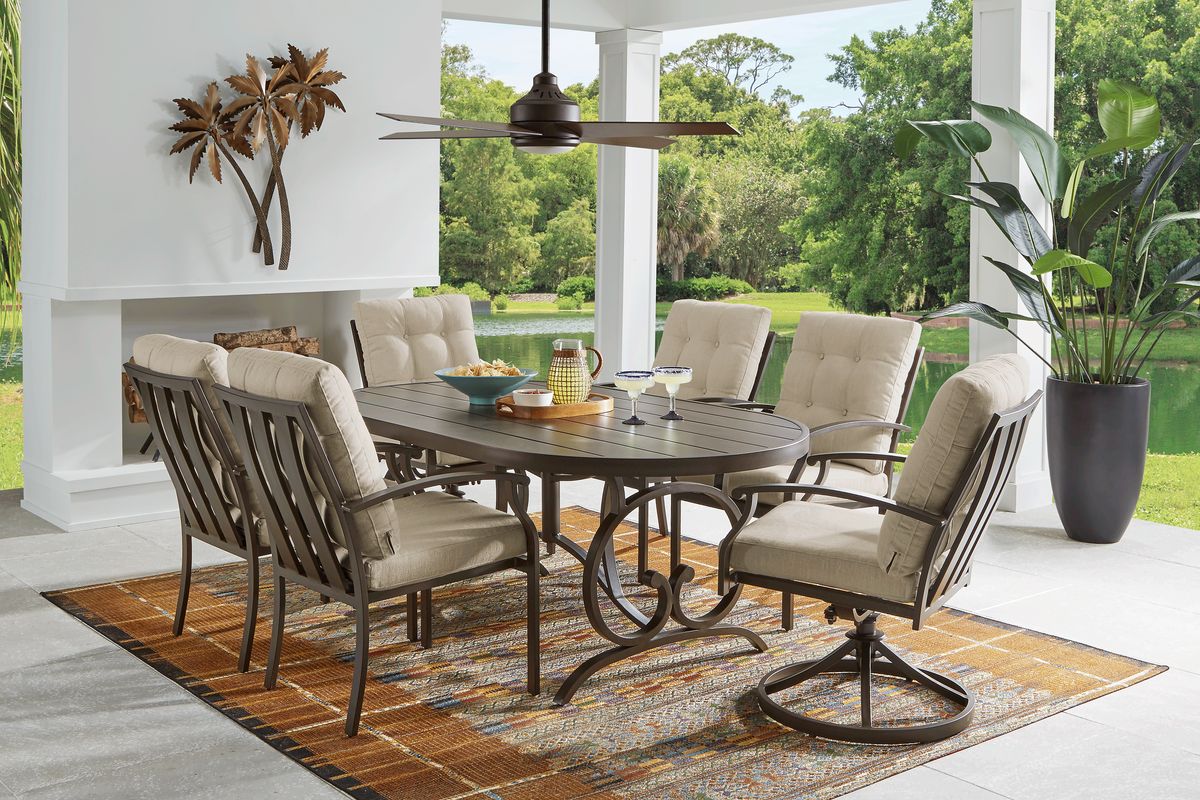 Bronze discount dining set