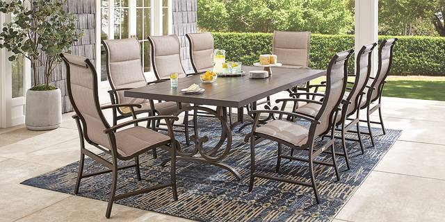 Lake Breeze Aged Bronze 90 in. Rectangle Outdoor Dining Table - Thumbnail - Image 2