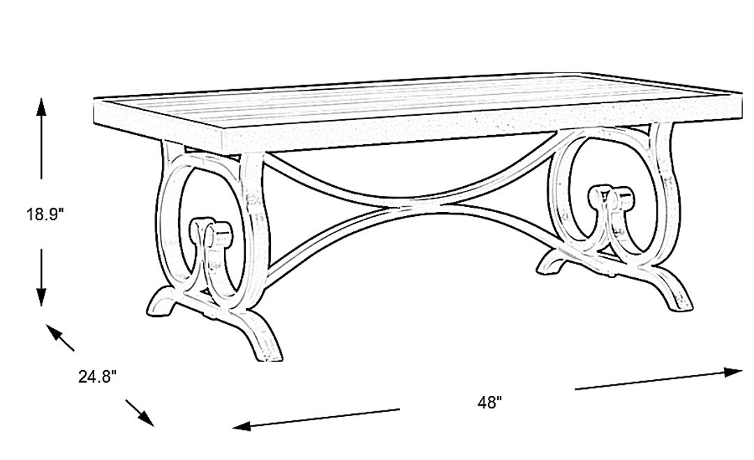 Lake Breeze Aged Bronze Outdoor Cocktail Table
