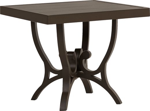 Lake Breeze Aged Bronze Square Outdoor End Table