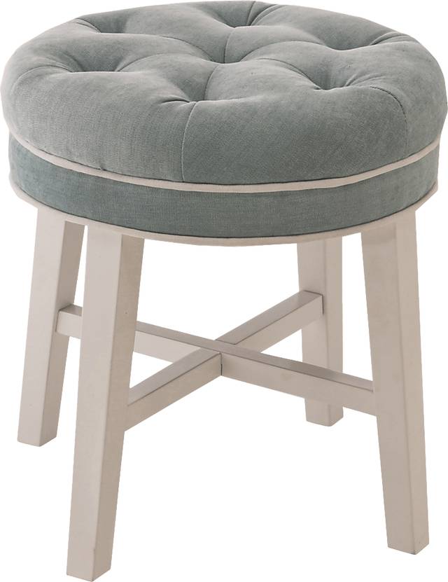 Bernadette Aqua Vanity Stool - Thumbnail - Image 1