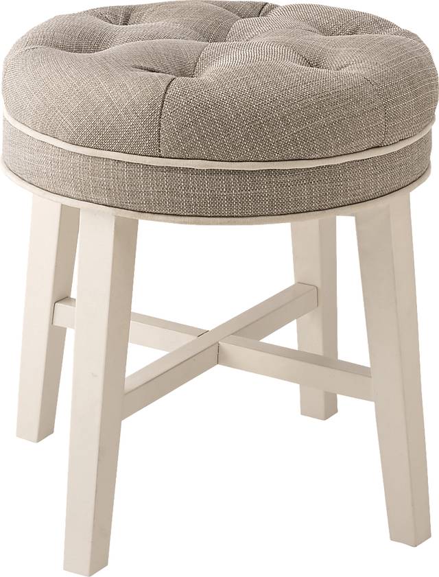 Bernadette Gray Vanity Stool - Thumbnail - Image 1